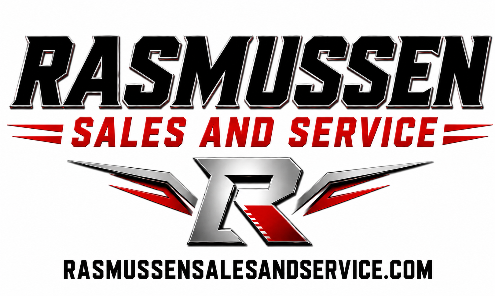 Rasmussen Sales and Service White Log